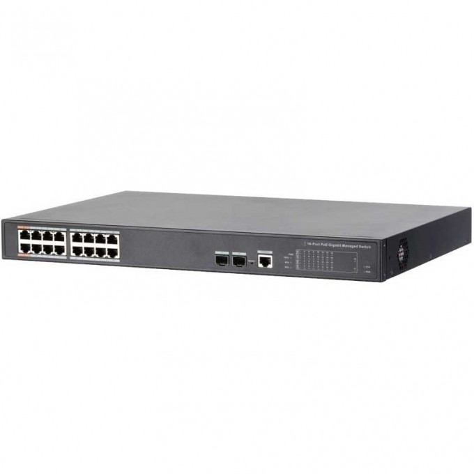 16-портовый гигабитный коммутатор с 16-РОЕ портами DAHUA DH-PFS4218-16GT-240