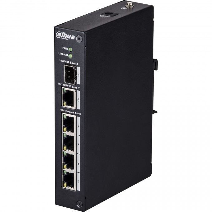 4 портовый индустриальный коммутатор 2-го уровня DAHUA DH-PFS3106-4T
