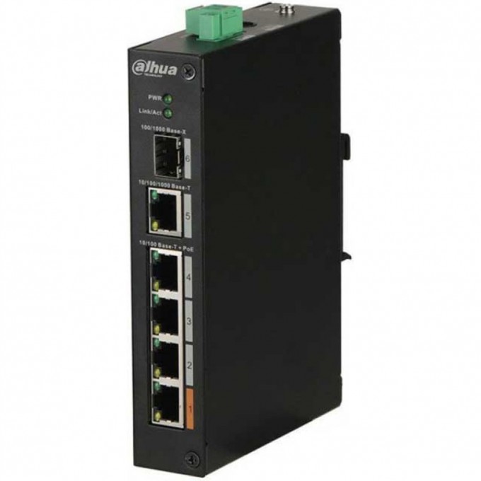 Защищенный 4-портовый РОЕ коммутатор DAHUA DH-PFS3106-4ET-60