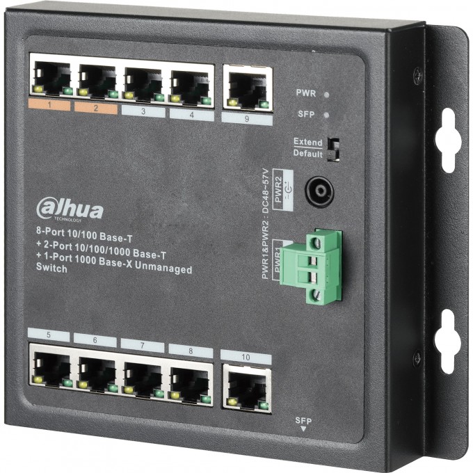 Защищенный 8-портовый гигабитный коммутатор с 8-РОЕ портами DAHUA DH-PFS3111-8ET-96-F